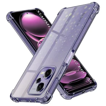 Калъф за Xiaomi Redmi Note 12 Pro 5G - Techsuit - Удароустойчив Clear Silicone - Опушено Черен