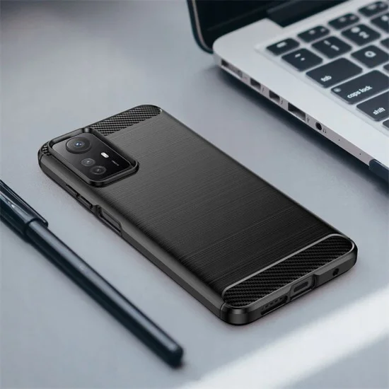 Калъф за Xiaomi Redmi Note 12S - Carbon Silicone - Черен