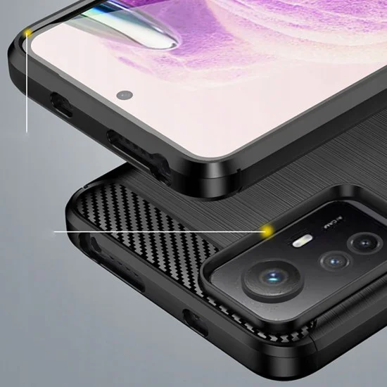 Калъф за Xiaomi Redmi Note 12S - Carbon Silicone - Черен