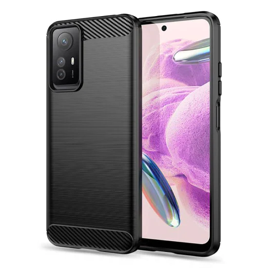 Калъф за Xiaomi Redmi Note 12S - Carbon Silicone - Черен