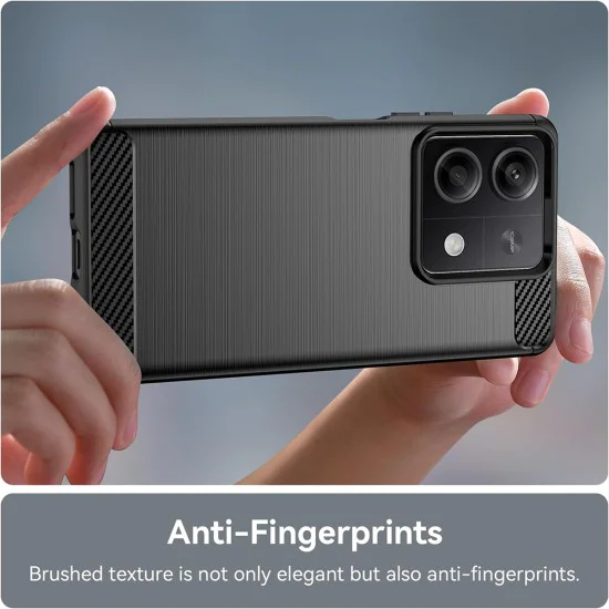 Калъф за Xiaomi Redmi Note 13 4G - Carbon Silicone - Черен