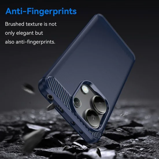 Калъф за Xiaomi Redmi Note 13 4G - Carbon Silicone - Син