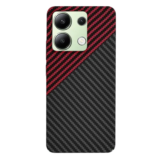 Калъф за Xiaomi Redmi Note 13 4G - Carbonite FiberShell - Red Vortex
