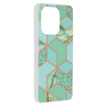 Калъф за Xiaomi Redmi Note 13 4G - Marble Series - Green Hex
