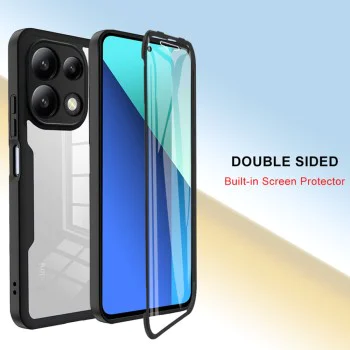 Калъф за Xiaomi Redmi Note 13 4G + Протектор - ColorVerse 360 ​​Series - Черен