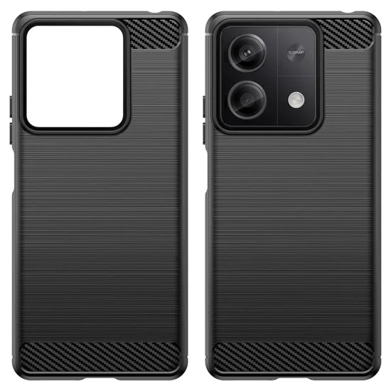 Калъф за Xiaomi Redmi Note 13 5G - Carbon Silicone - Черен
