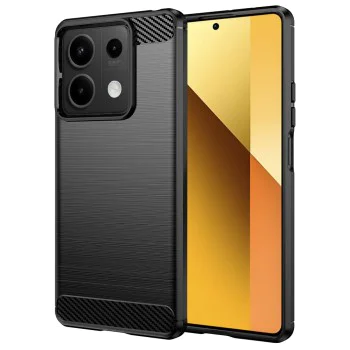 Калъф за Xiaomi Redmi Note 13 5G - Carbon Silicone - Черен