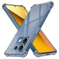 Калъф за Xiaomi Redmi Note 13 5G - Techsuit - Удароустойчив Clear Silicone - Опушено Черен