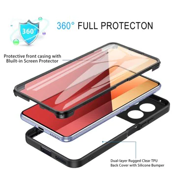 Калъф за Xiaomi Redmi Note 13 Pro 4G / Poco M6 Pro 4G 4G + калъф - ColorVerse 360 ​​Series - черен