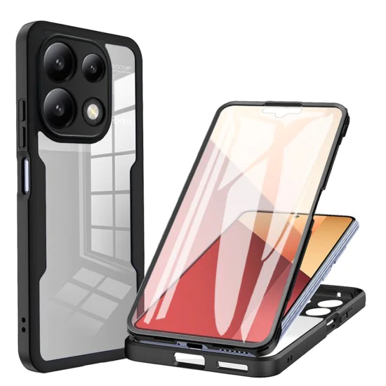 Калъф за Xiaomi Redmi Note 13 Pro 4G / Poco M6 Pro 4G 4G + калъф - ColorVerse 360 ​​Series - черен