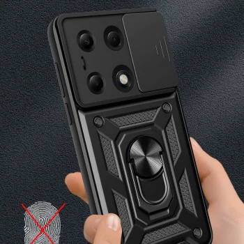 Калъф за Xiaomi Redmi Note 13 Pro 4G / Poco M6 Pro 4G - CamShield Series - Черен