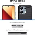 Калъф за Xiaomi Redmi Note 13 Pro 4G / Poco M6 Pro 4G - Carbon Silicone - Черен