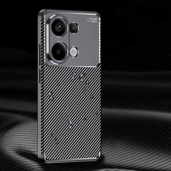 Калъф за Xiaomi Redmi Note 13 Pro 4G / Poco M6 Pro 4G - CarbonFiber - Черен