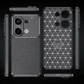 Калъф за Xiaomi Redmi Note 13 Pro 4G / Poco M6 Pro 4G - CarbonFiber - Черен