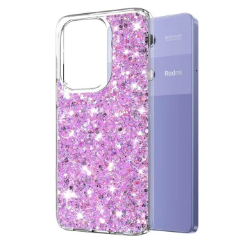 Калъф за Xiaomi Redmi Note 13 Pro 4G / Poco M6 Pro 4G - Sparkly Glitter - Magenta