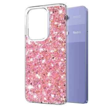 Калъф за Xiaomi Redmi Note 13 Pro 4G / Poco M6 Pro 4G - Sparkly Glitter - Розов