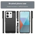 Калъф за Xiaomi Redmi Note 13 Pro 5G / Poco X6 - Carbon Silicone - Черен