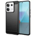 Калъф за Xiaomi Redmi Note 13 Pro 5G / Poco X6 - Carbon Silicone - Черен