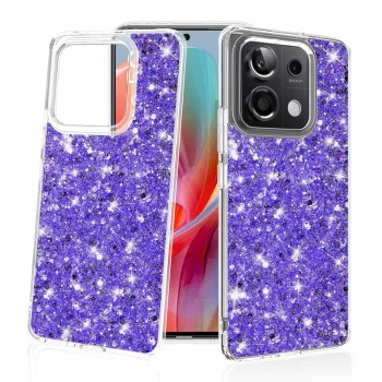 Калъф за Xiaomi Redmi Note 13 Pro 5G / Poco X6 - Sparkly Glitter - Лилав