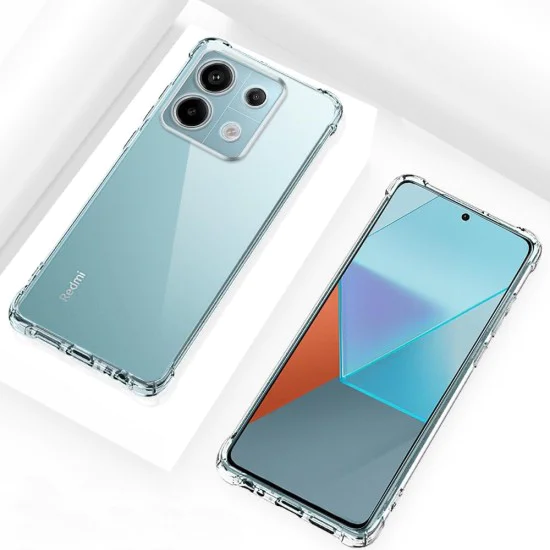 Калъф за Xiaomi Redmi Note 13 Pro 5G / Poco X6 - Удароустойчив Прозрачен Силиконов - Прозрачен
