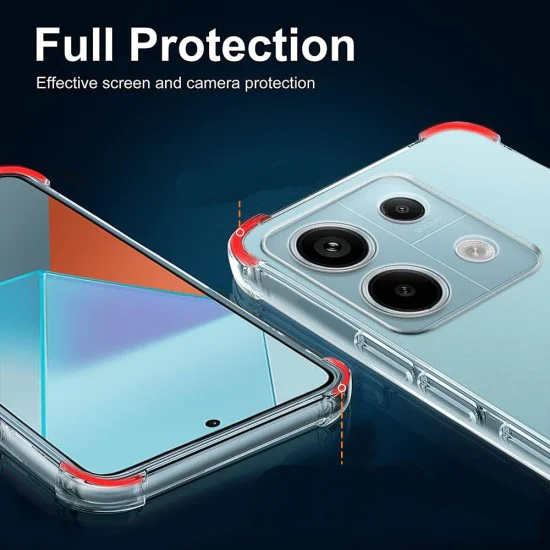 Калъф за Xiaomi Redmi Note 13 Pro 5G / Poco X6 - Удароустойчив Прозрачен Силиконов - Прозрачен