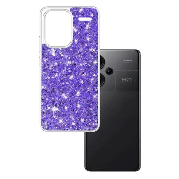 Калъф за Xiaomi Redmi Note 13 Pro+ 5G - Sparkly Glitter - Лилав