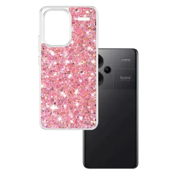 Калъф за Xiaomi Redmi Note 13 Pro+ 5G - Sparkly Glitter - Розов