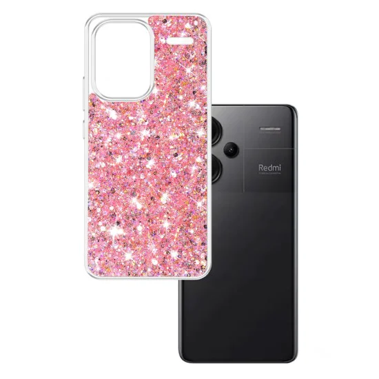 Калъф за Xiaomi Redmi Note 13 Pro+ 5G - Sparkly Glitter - Розов