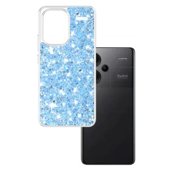 Калъф за Xiaomi Redmi Note 13 Pro+ 5G - Sparkly Glitter - Син