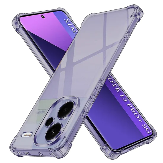 Калъф за Xiaomi Redmi Note 13 Pro+ 5G - Techsuit - Удароустойчив Clear Silicone - Опушено Черен