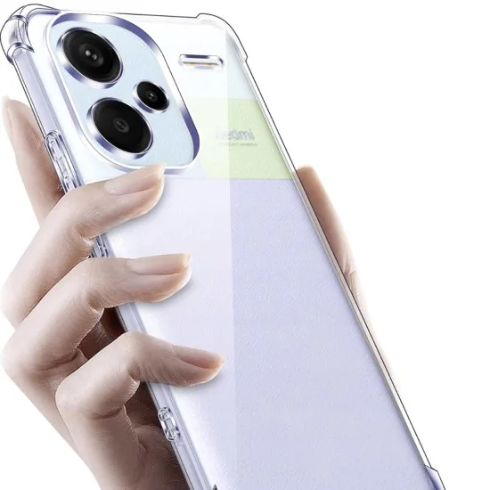 Калъф за Xiaomi Redmi Note 13 Pro+ 5G - Удароустойчив прозрачен силикон - прозрачен