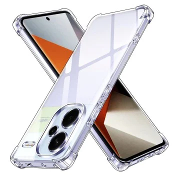 Калъф за Xiaomi Redmi Note 13 Pro+ 5G - Удароустойчив прозрачен силикон - прозрачен