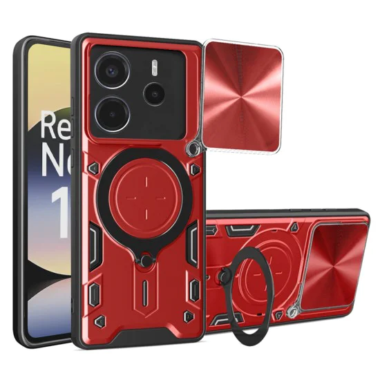 Калъф за Xiaomi Redmi Note 14 4G (164,84 x 78,15 x 8,16mm) - Techsuit - CamGuard Pro - Червен