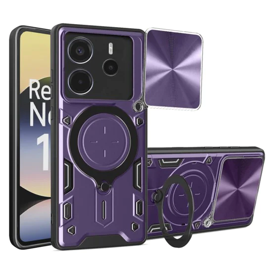 Калъф за Xiaomi Redmi Note 14 4G (164,84 x 78,15 x 8,16mm) - Techsuit - CamGuard Pro - Лилав