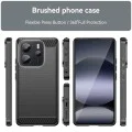 Калъф за Xiaomi Redmi Note 14 4G (164,84 x 78,15 x 8,16mm) - Techsuit - Carbon Silicone - Черен