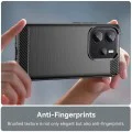 Калъф за Xiaomi Redmi Note 14 4G (164,84 x 78,15 x 8,16mm) - Techsuit - Carbon Silicone - Черен