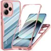 Калъф за Xiaomi Redmi Note 14 4G (164,84 x 78,15 x 8,16mm) - Techsuit - ColorVerse 360 ​​Series + Screen Protector - Pink