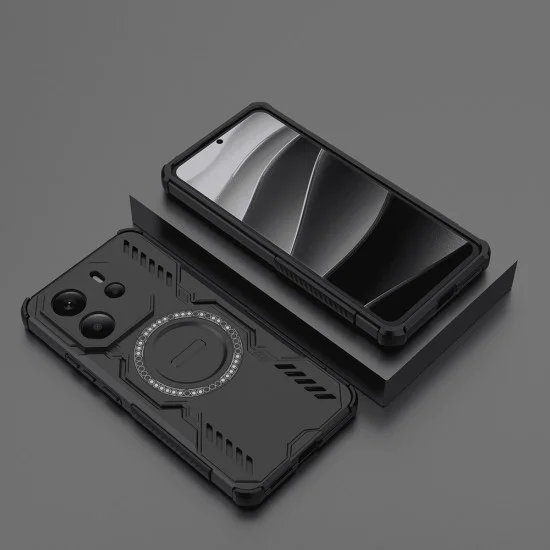 Калъф за Xiaomi Redmi Note 14 4G (Регионален) - ArmorMag Case - Черен