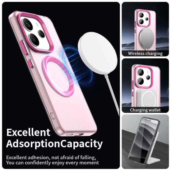 Калъф за Xiaomi Redmi Note 14 4G (Регионален) - CandyCase MagSafe - Розов