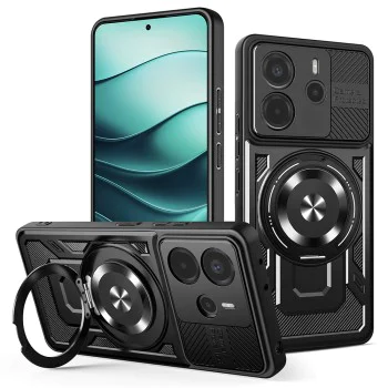 Калъф за Xiaomi Redmi Note 14 4G (Регионален) - RuggedCam - Черен