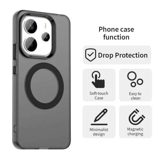 Калъф за Xiaomi Redmi Note 14 4G (Стандартен) - CandyCase MagSafe - Черен
