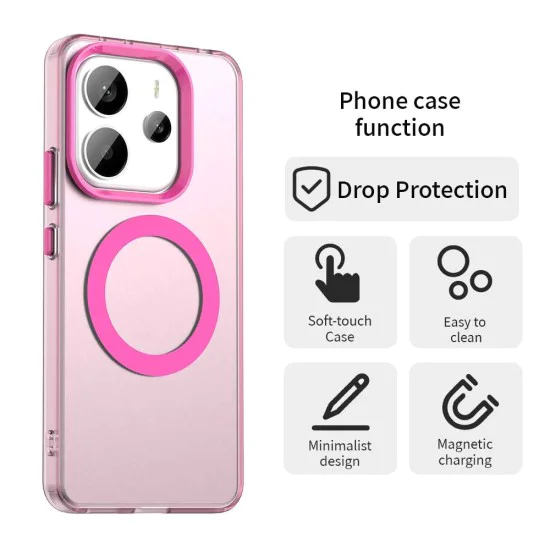Калъф за Xiaomi Redmi Note 14 4G (Стандартен) - CandyCase MagSafe - Розов
