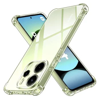 Калъф за Xiaomi Redmi Note 14 4G - Удароустойчив Clear Clear Silicone - Clear