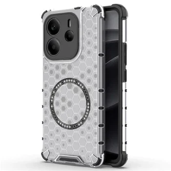 Калъф за Xiaomi Redmi Note 14 4G (регионален) - Techsuit - HoneyComb Shield MagSafe - Бял