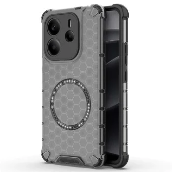 Калъф за Xiaomi Redmi Note 14 4G (регионален) - Techsuit - HoneyComb Shield MagSafe - Черен