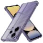 Калъф за Xiaomi Redmi Note 14 4G (регионален) - Techsuit - Удароустойчив Clear Silicone - Опушено Черен