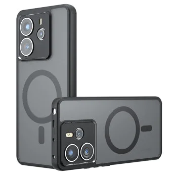 Калъф за Xiaomi Redmi Note 14 4G (стандартен) - Techsuit - PureFrost MagSafe - Frosted Черен