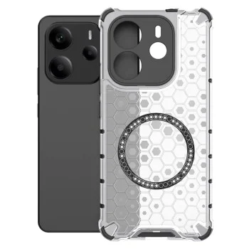 Калъф за Xiaomi Redmi Note 14 5G - Techsuit - Honeycomb Shield MagSafe - Бял