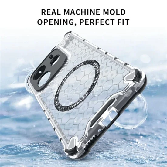 Калъф за Xiaomi Redmi Note 14 5G - Techsuit - Honeycomb Shield MagSafe - Бял