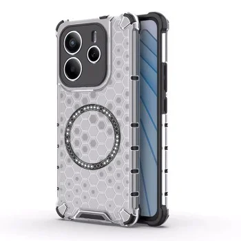 Калъф за Xiaomi Redmi Note 14 5G - Techsuit - Honeycomb Shield MagSafe - Бял